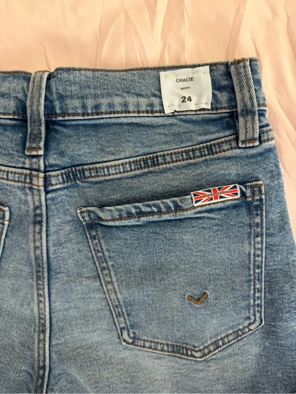 Hudson Jeans Frayed Hem Denim Shorts NWT